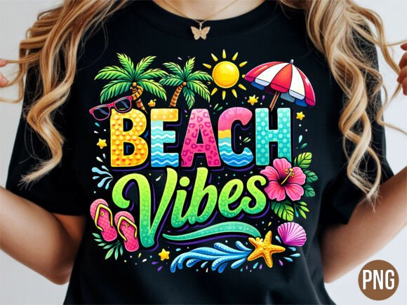 Beach Vibes Summer Holiday Palm PNG