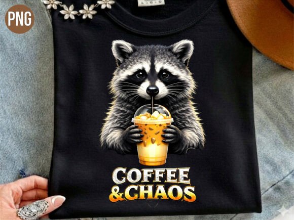 Bringing Humor to Life with the Coffee and Chaos Funny Raccoon PNG