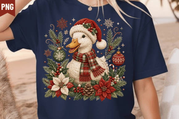 Christmas Goose Sublimation Faux Yarn PN