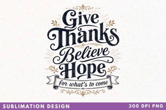 Integrating the Give Thanks Believe Hope PNG Design into Your Creative Workflow