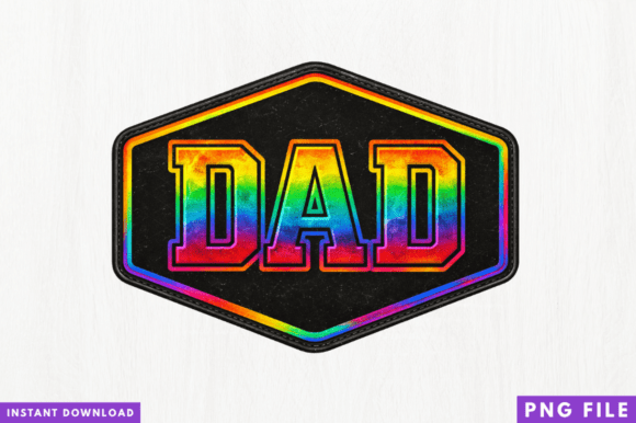 Maximizing Your Print Quality with the Rainbow Dad Badge PNG
