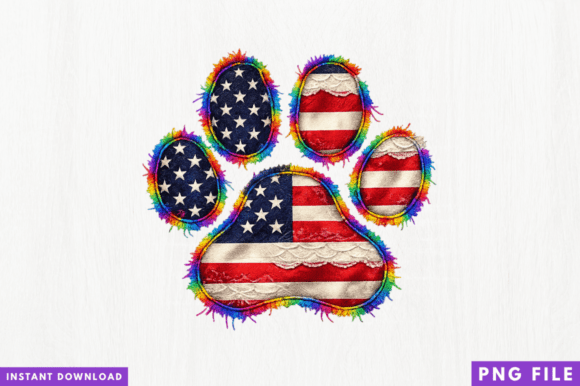 Patriotic Paw Print PNG Design Guide