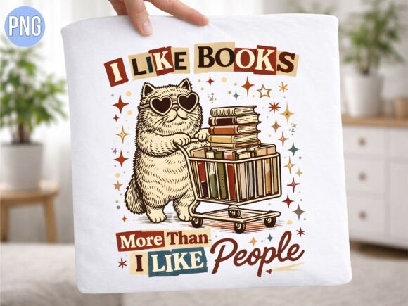 Retro Cat Bookworm PNG Guide