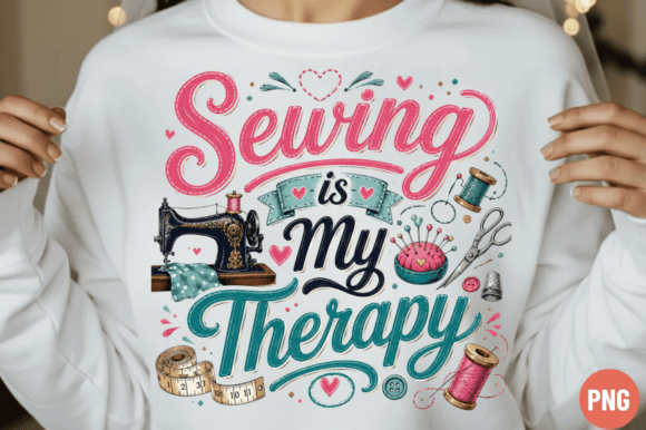 Sewing is My Therapy PNG Design: Elevating Creative Sublimation Projects